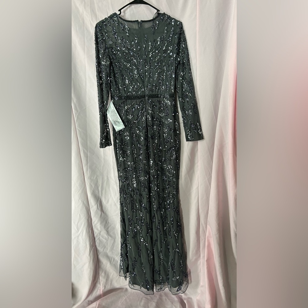 Mac Duggal 5124 NWT BEADED LONG SLEEVE EVENING GOWN - Picture 5 of 10